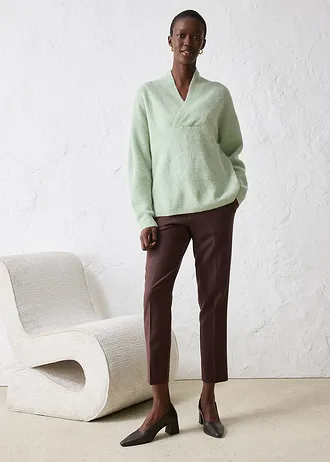 Svetr z hřejivé směsi s alpakou • jemně šalvějová • bonprix obchod