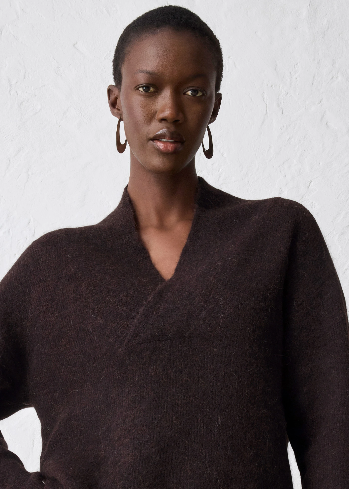 Svetr z hřejivé směsi s alpakou • tmavě hnědá • bonprix obchod