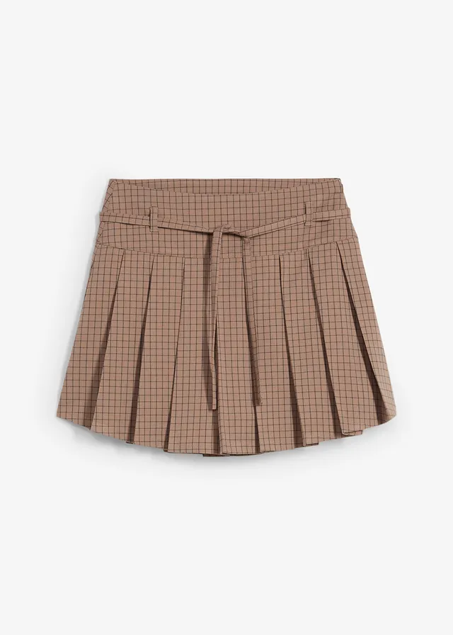 Fustă-pantalon scurtă, cu pense