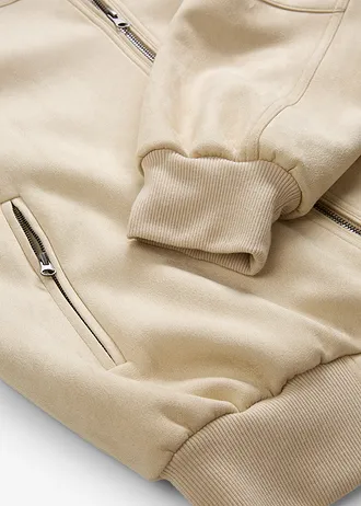 Bunda z umělé velurové kůže • světle písková • bonprix obchod