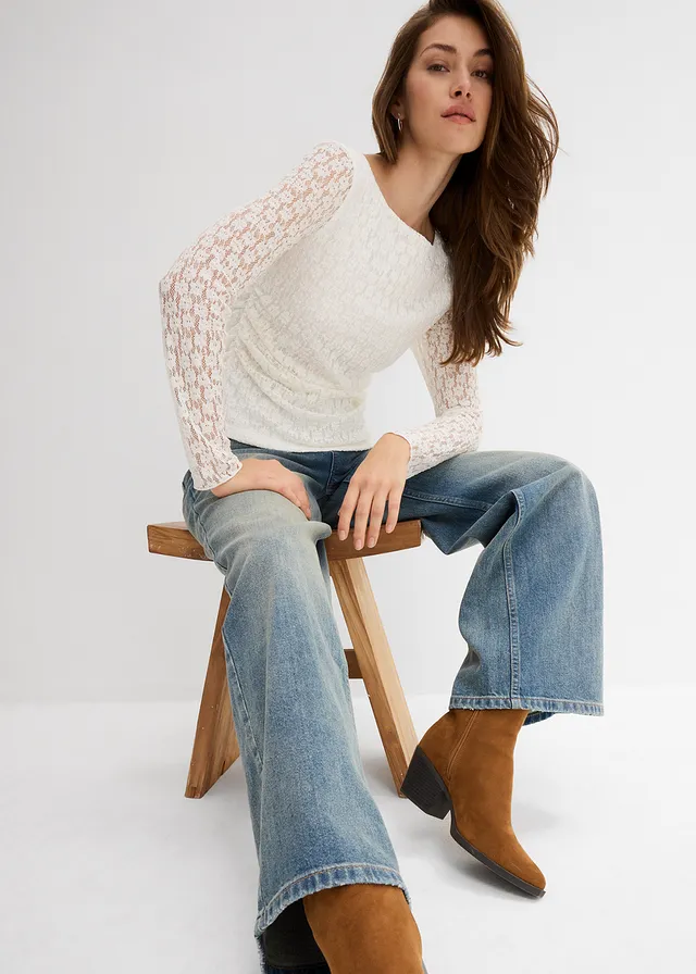 Longsleeve van kant • wolwit • product-page.page-title-suffix
