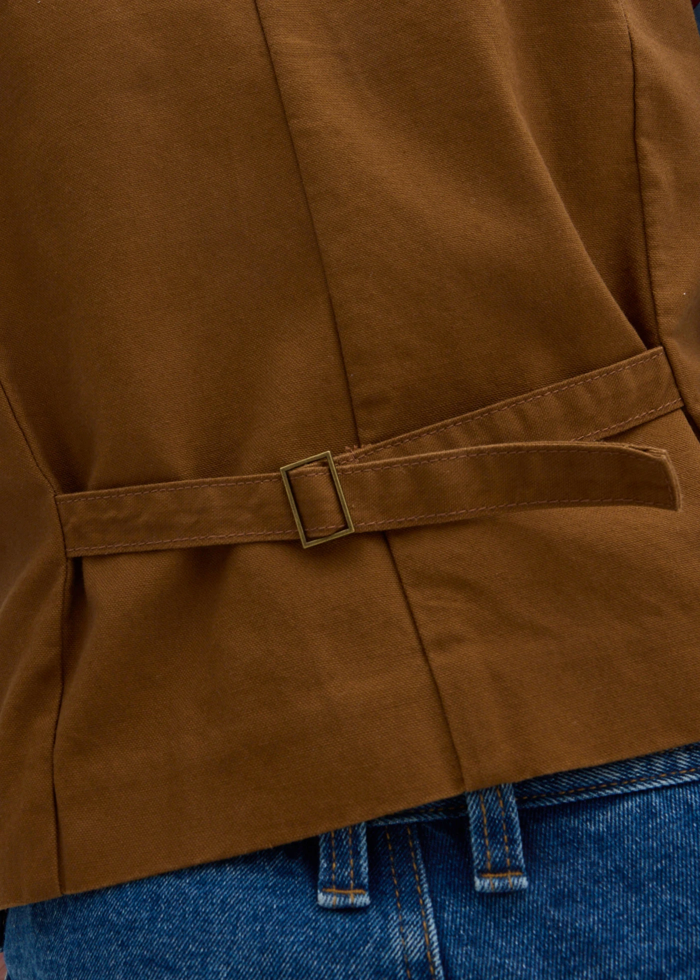 Mellény pamutvászonból • fűszerbarna • bonprix áruház