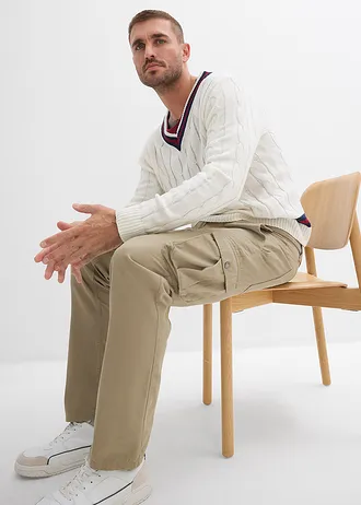 Cargo kalhoty Regular Fit, s pružným pasem, Straight • nová khaki • bonprix obchod