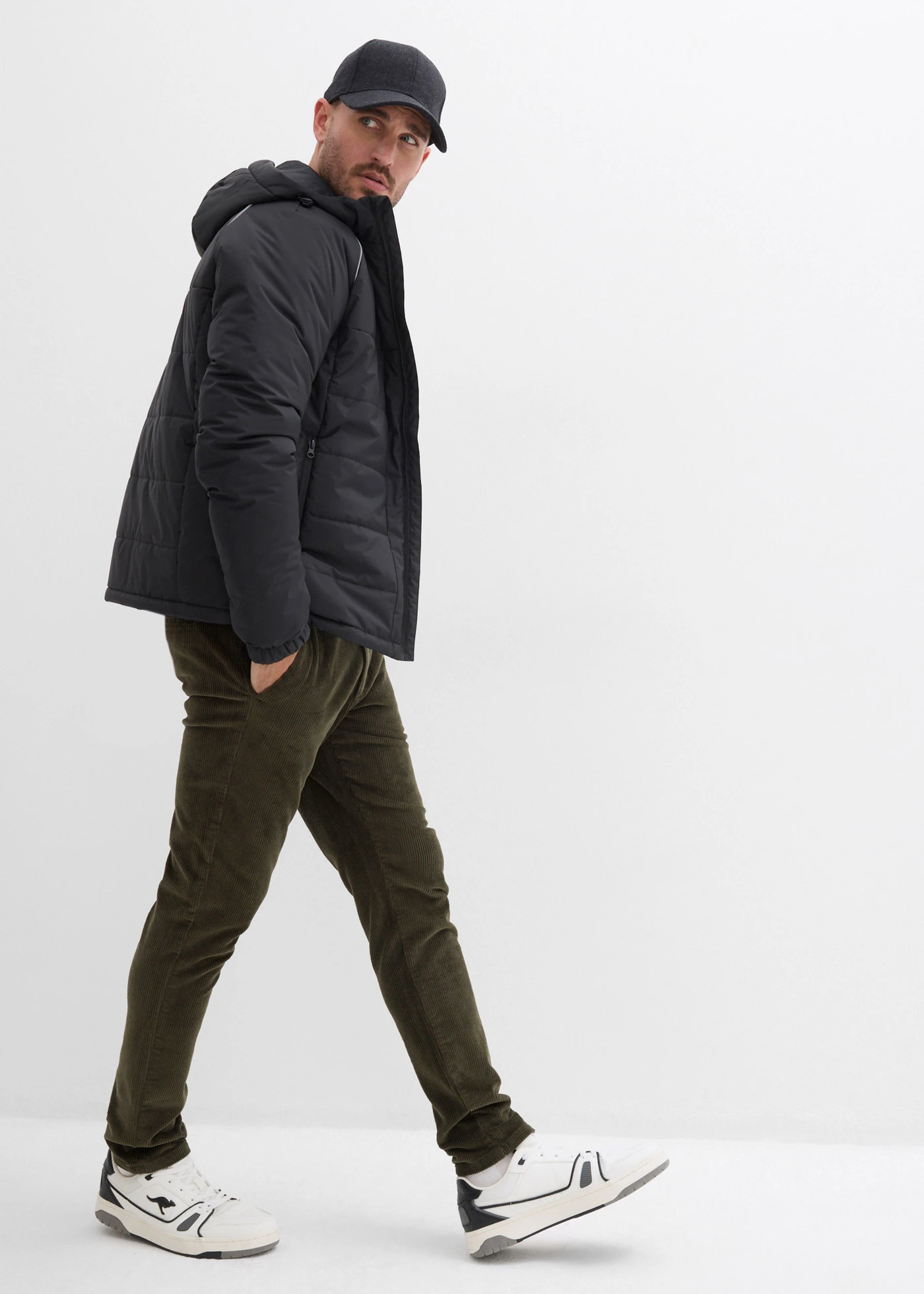 Doudoune à capuche • noir • Boutique bonprix