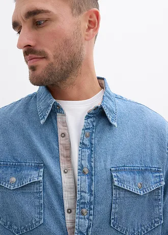 Spijkeroverhemd, lange mouw • lichtblauw denim • bonprix online shop