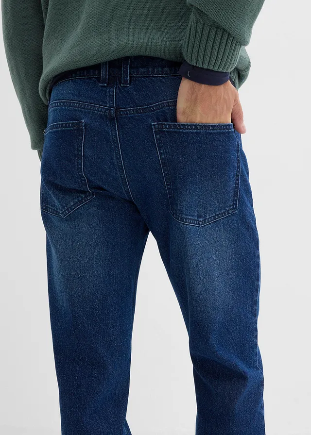 Jean droit extensible, loose • bleu foncé denim • product-page.page-title-suffix