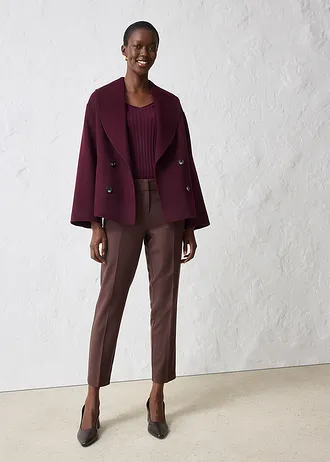 Pantalon étroit et doux • marron foncé • Boutique bonprix