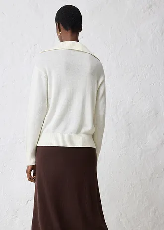 Oversized trui met merinowol • wolwit • bonprix online shop