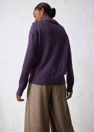 Pull oversize en laine mérinos • prune • Boutique bonprix