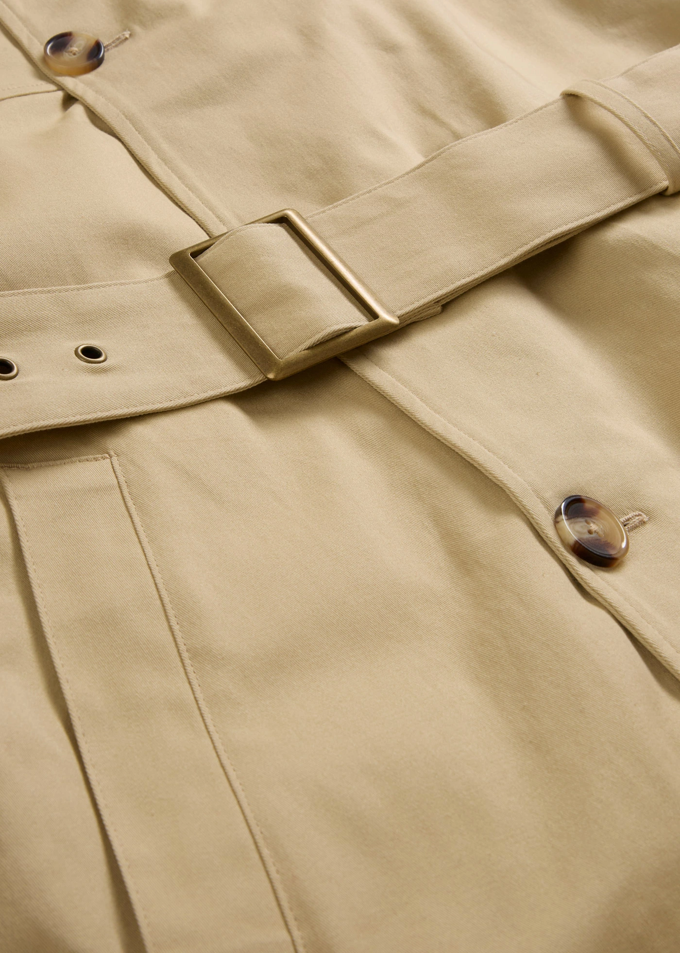 Trenčkot s odnímatelnou kapucí, vodoodpudivý, 2 v 1 • zelenobéžová • bonprix obchod