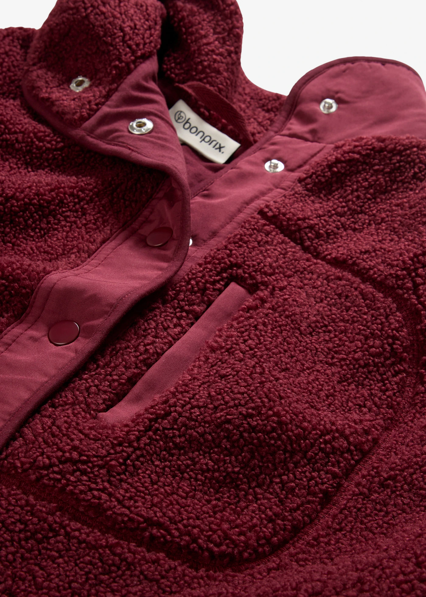 3-in-1 zwangerschapsjas/voedingsjas van teddyfleece • donkerbessen • bonprix online shop