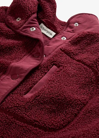 3-in-1 zwangerschapsjas/voedingsjas van teddyfleece • donkerbessen • bonprix online shop