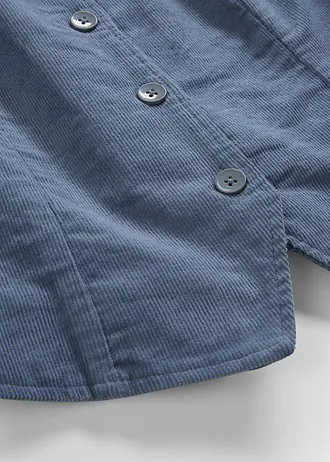 Manšestrová vesta • kouřově modrá plus size • bonprix obchod