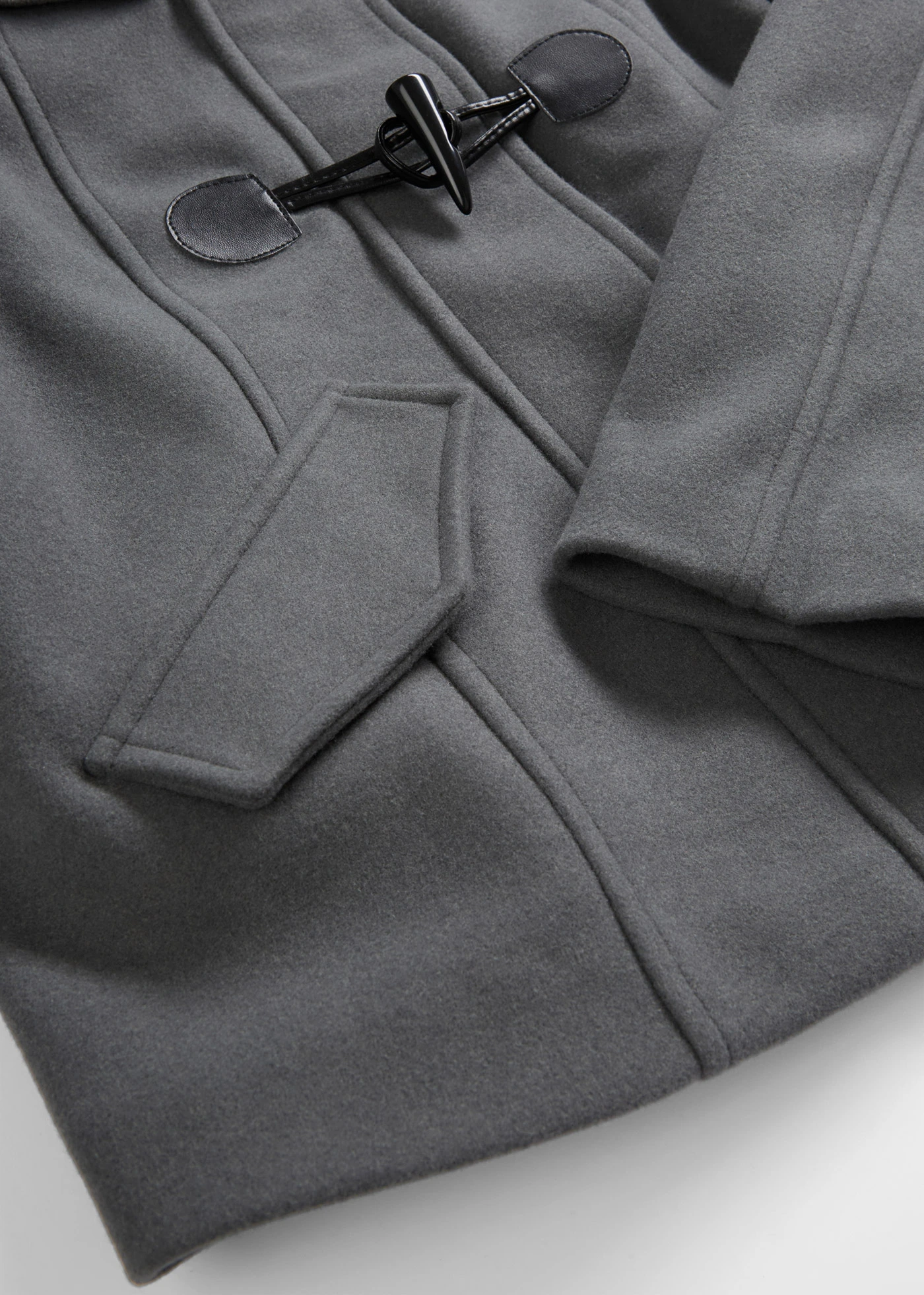 Duffle bunda, imitace vlny • antracitová • bonprix obchod