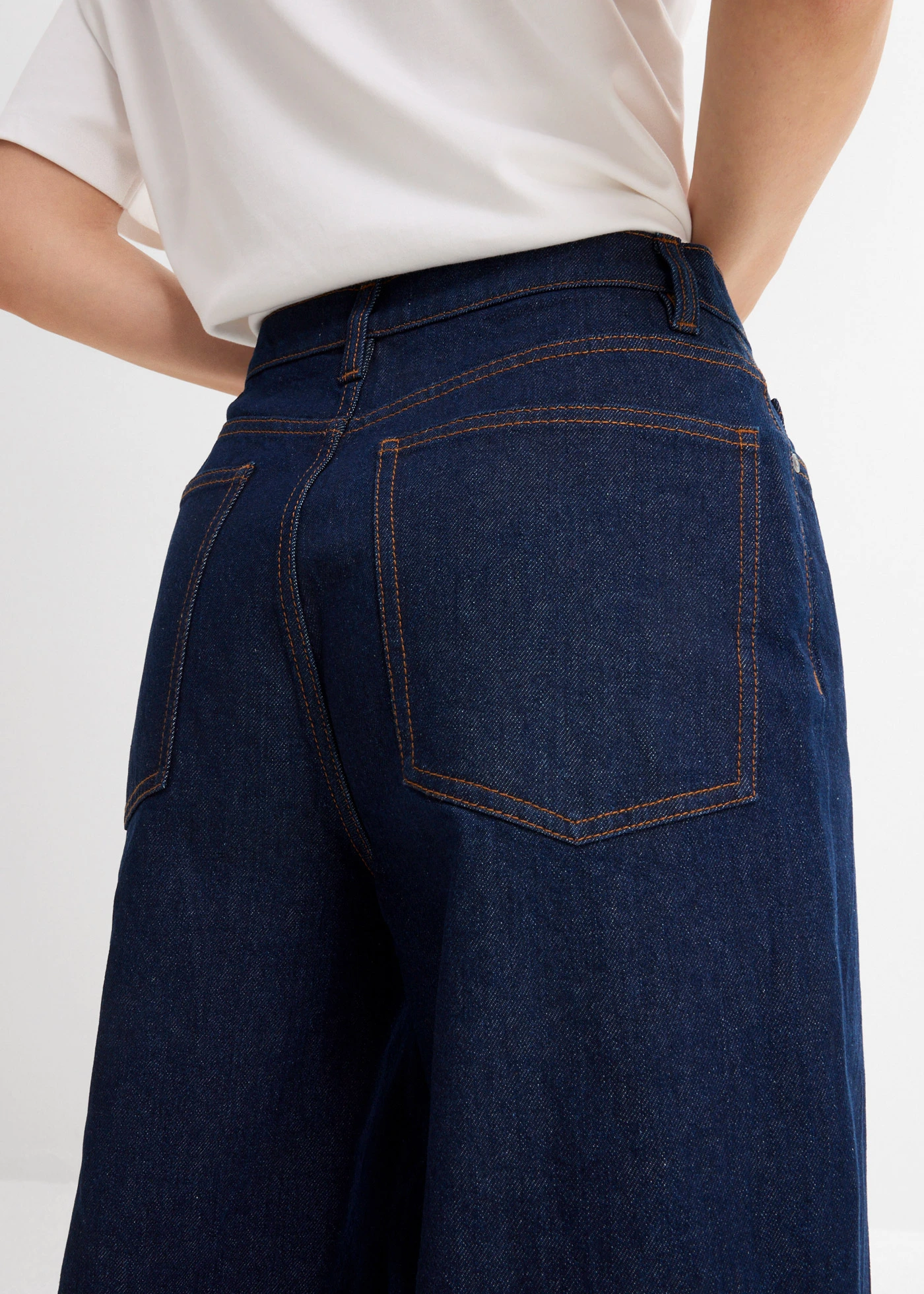 Džíny Wide Leg, High Waist • tmavě modrý denim nesepraný • bonprix obchod