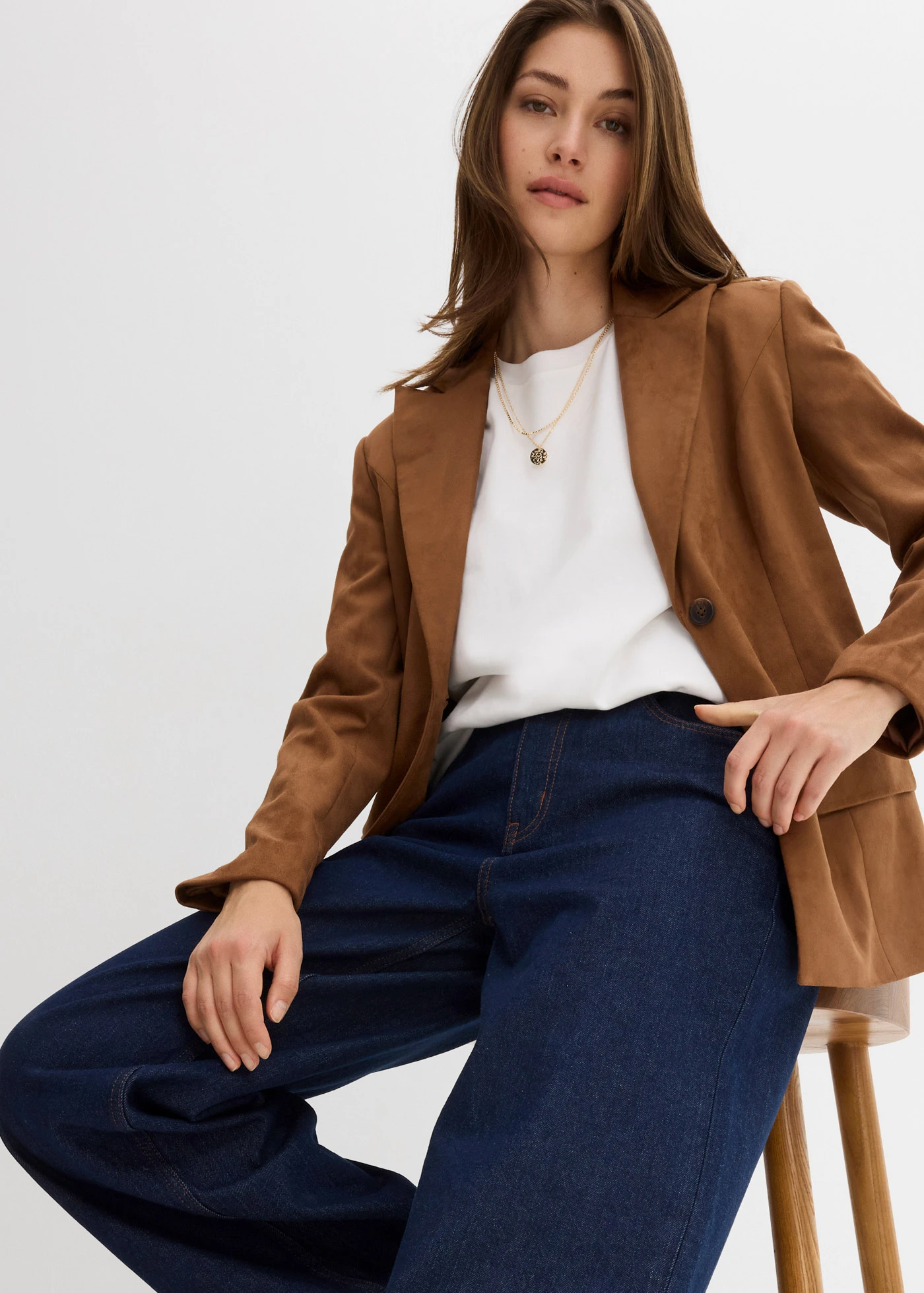 Džíny Wide Leg, High Waist • tmavě modrý denim nesepraný • bonprix obchod