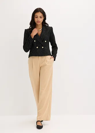 Korte blazer • zwart mêlee • bonprix online shop