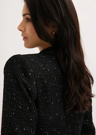 Korte blazer • zwart mêlee • bonprix online shop