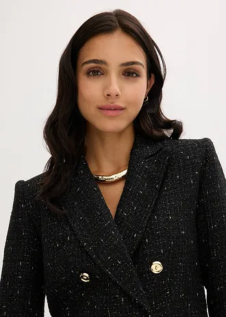 Korte blazer • zwart mêlee • bonprix online shop