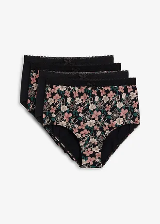 Vysoké kalhotky s organickou bavlnou (4 ks v balení)