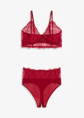 Bralette en taillestring ouvert (2-dlg. set) • avondrood • bonprix online shop
