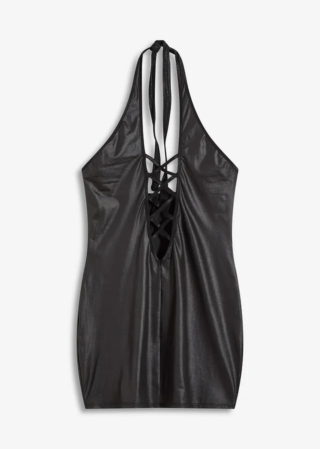 Rochie neckholder wetlook