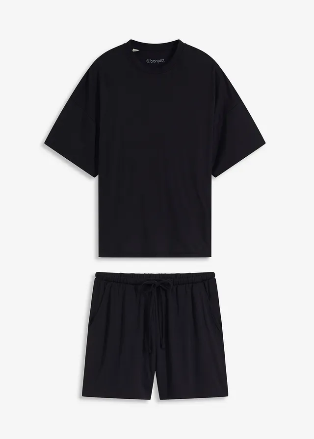 Pijama oversized cu pantaloni scurți din Modal moale