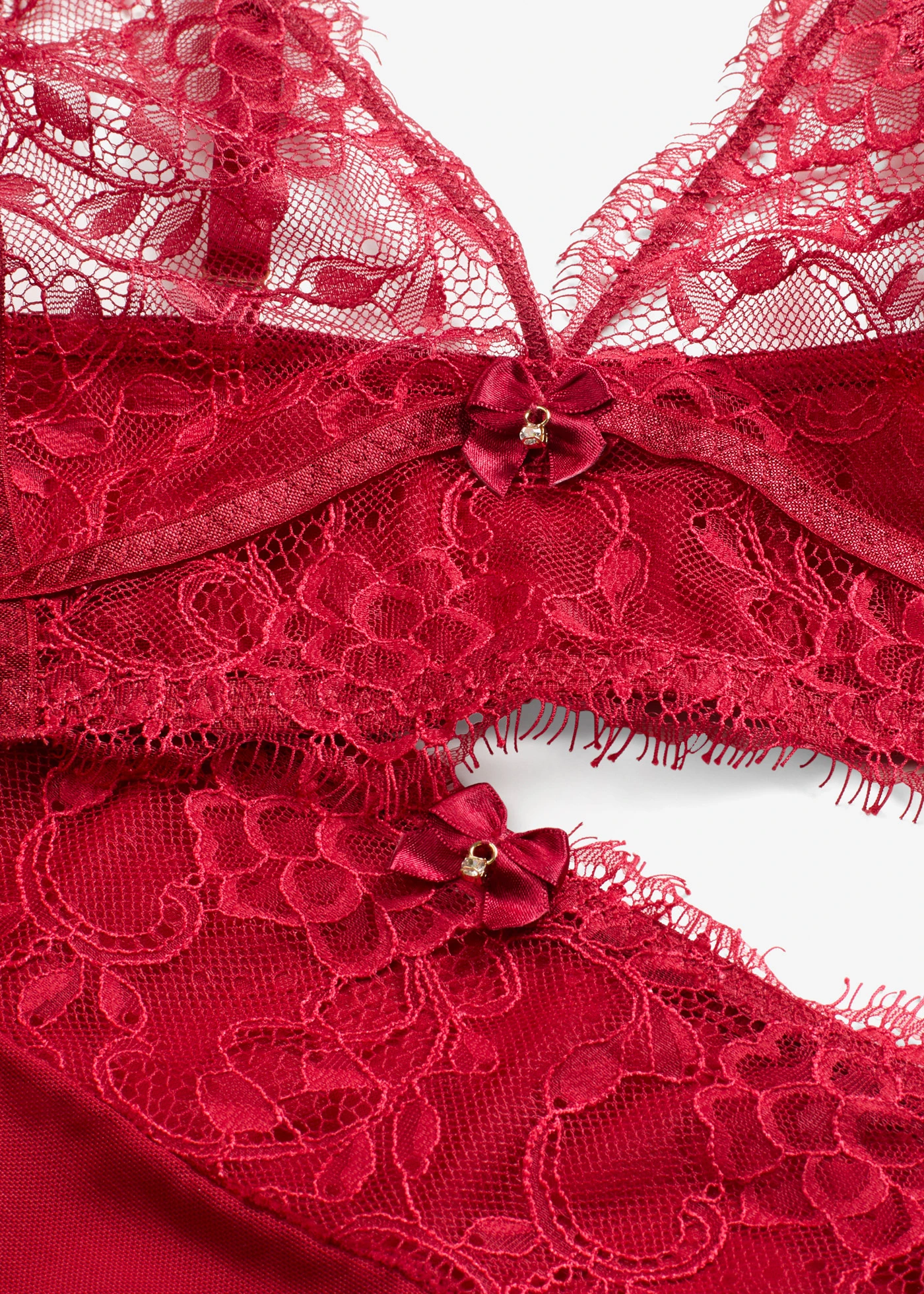 Bralette en taillestring ouvert (2-dlg. set) • avondrood • bonprix online shop