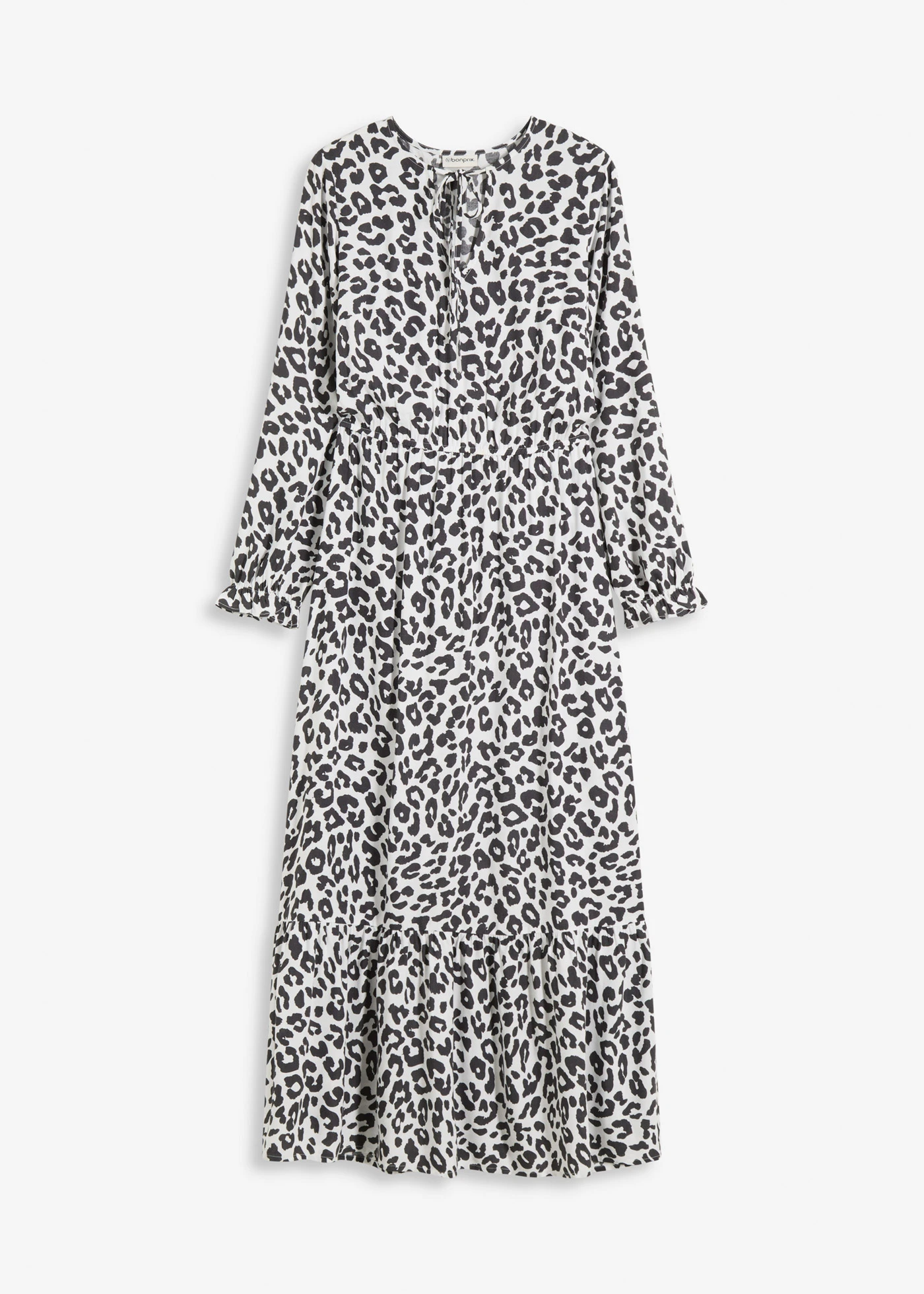 Dlouhé šaty • přírodní bílá-antracitová • bonprix obchod