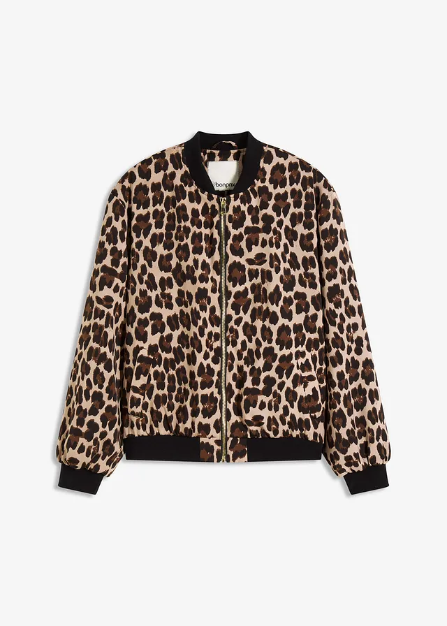 Blouson en satin fluide • marron léopard • Boutique bonprix