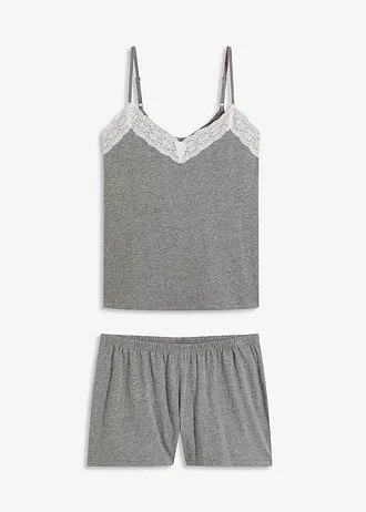 Krátké pyžamo s jemnou krajkou