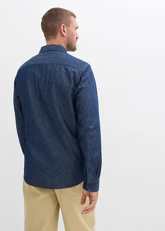 Džínová košile, barva: sytě modrý denim unwashed