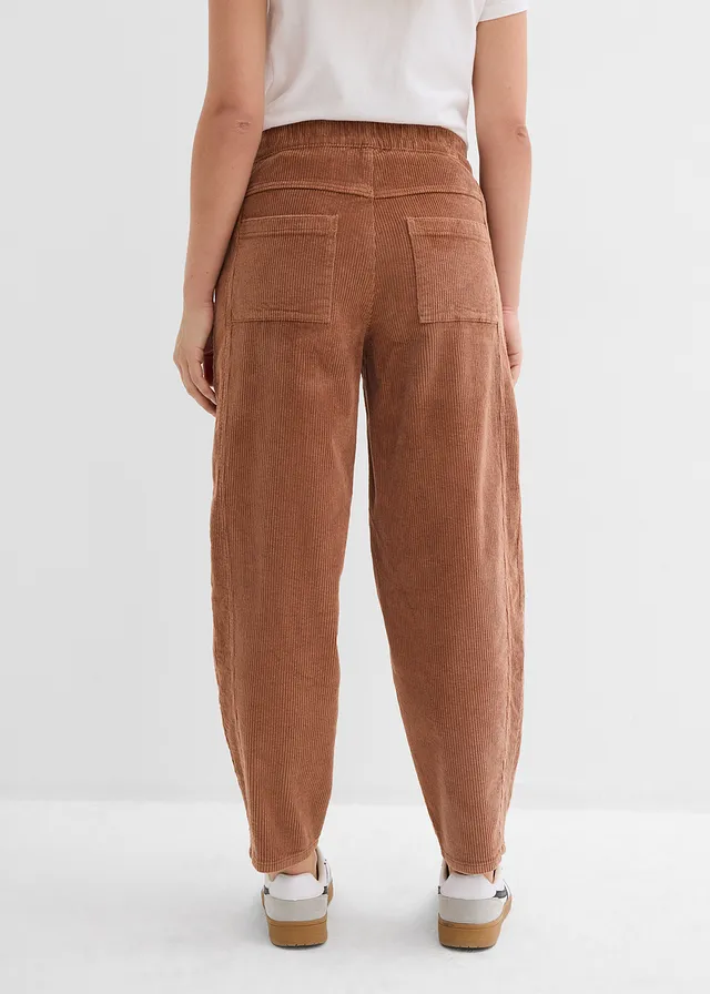 Pantalon barrel en velours côtelé • chocolat • product-page.page-title-suffix