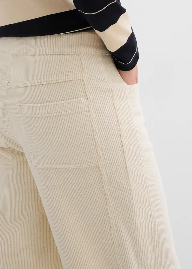 Corduroy broek in barrel model • natuurbeige • product-page.page-title-suffix