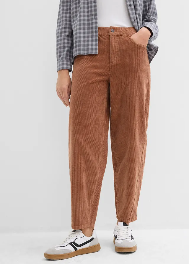 Pantalon barrel en velours côtelé • chocolat • product-page.page-title-suffix