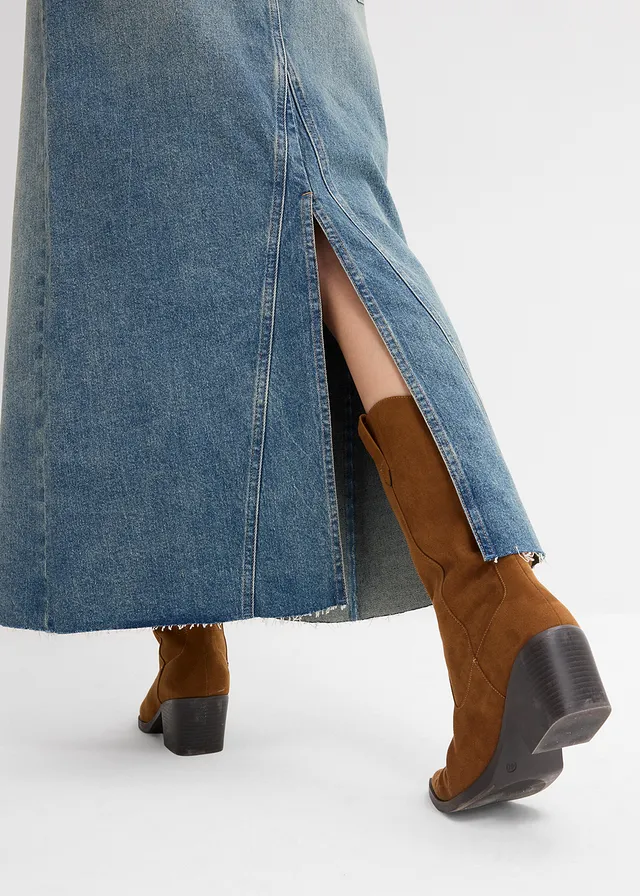 Maxi spijkerrok, mid waist • lichtblauw denim • product-page.page-title-suffix