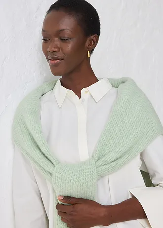 Halenka s podílem hedvábí • přírodní bílá • bonprix obchod