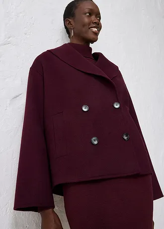 Veste douce et oversize • bordeaux • Boutique bonprix