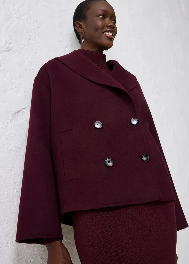 Oversized jas in een zachte wolmix • wijnrood • product-page.page-title-suffix