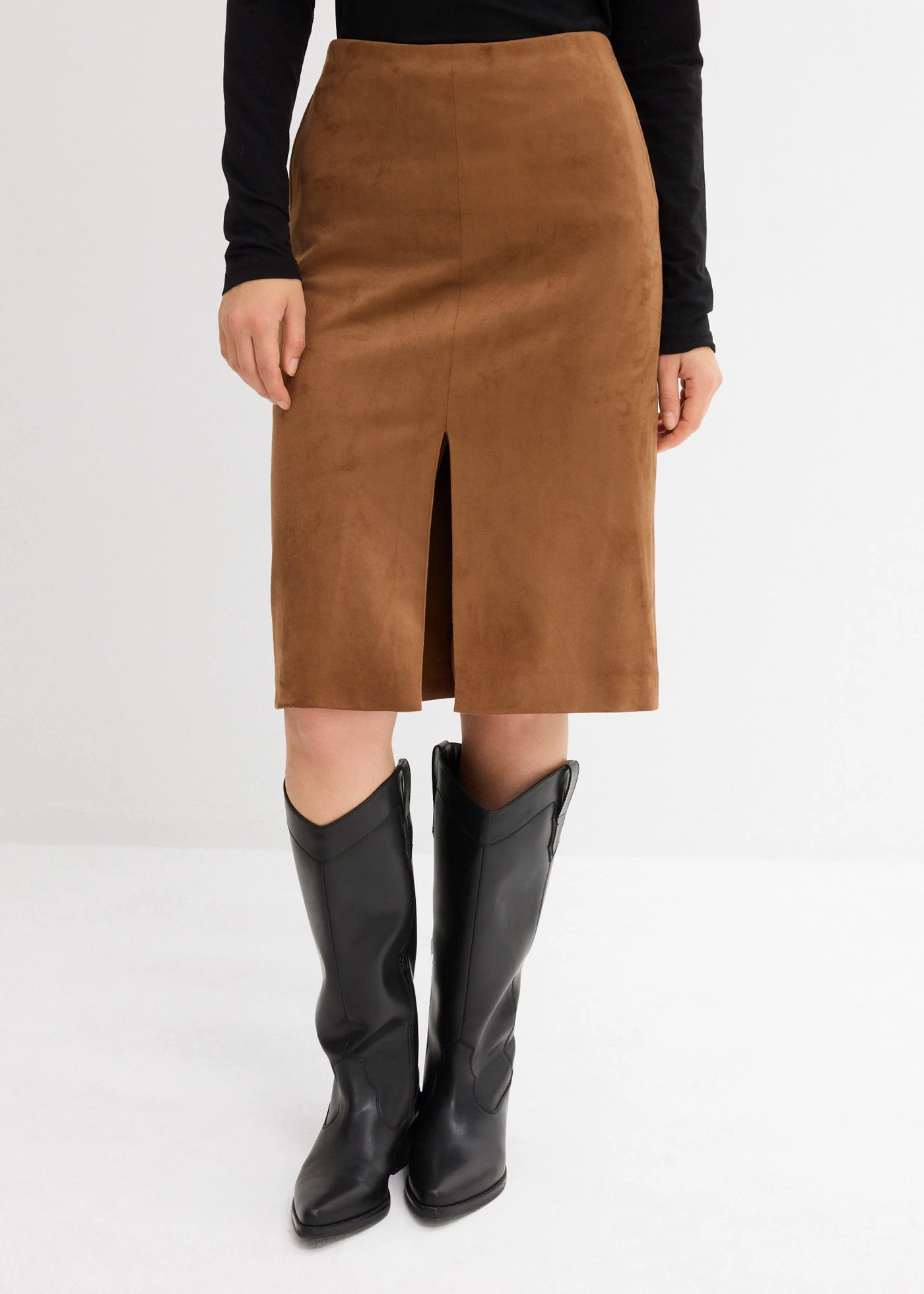 Pouzdrová sukně • karamelová • bonprix obchod