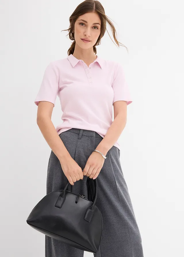 Polo en viscose extensible • mauve poudré • product-page.page-title-suffix
