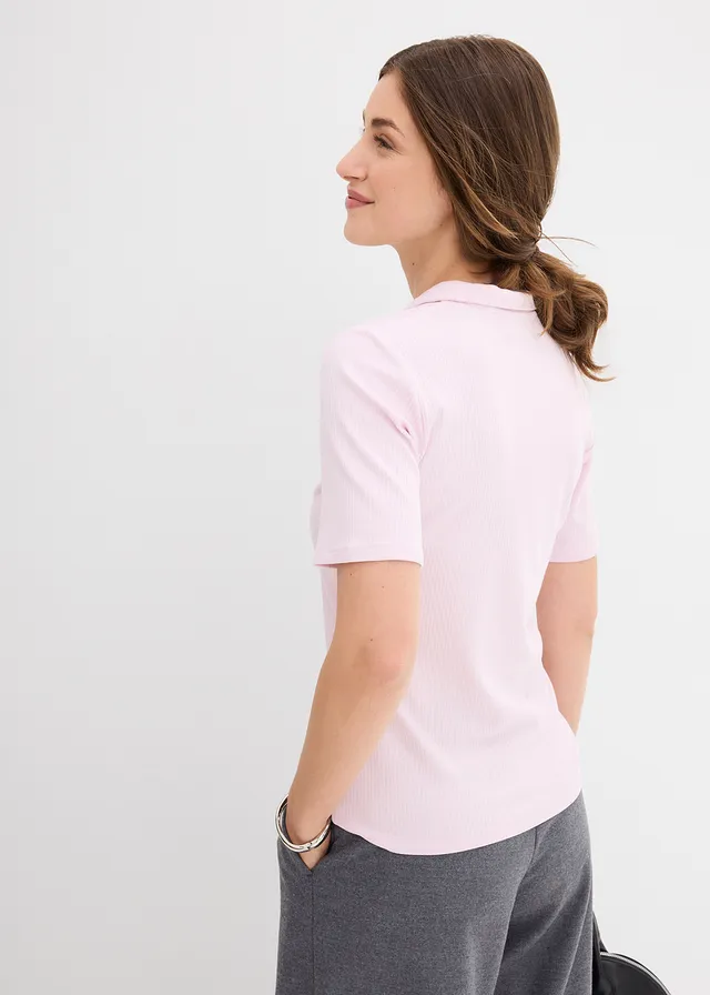 Polo en viscose extensible • mauve poudré • product-page.page-title-suffix