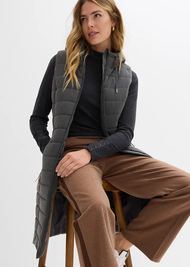 Lange bodywarmer • antraciet • product-page.page-title-suffix