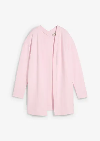 Gilet long en sweat doux • mauve poudré • Boutique bonprix