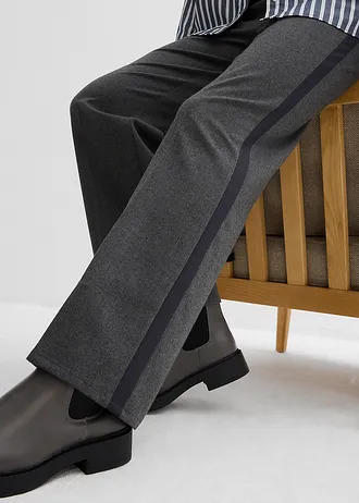 Pantalon large à pinces • anthracite chiné • Boutique bonprix