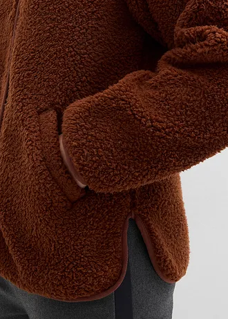 Bunda z medvídkového flísu • cihlově hnědá • bonprix obchod