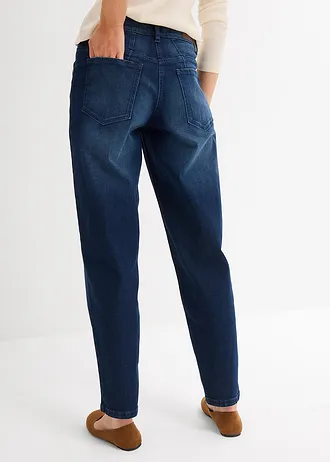 Džíny Barrel, Mid Waist, barva: modrý denim used