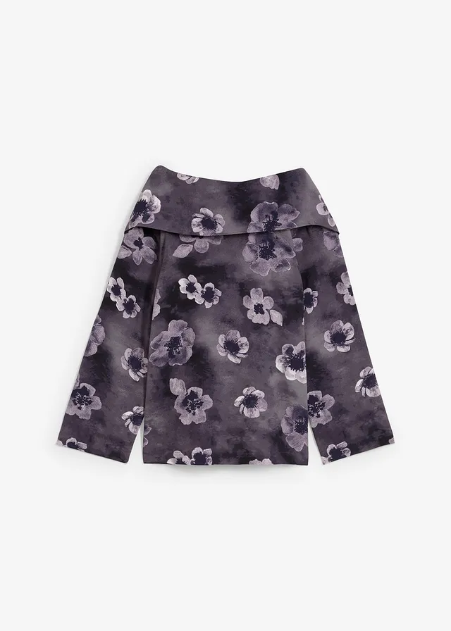 Bluză din material cu textură crep