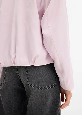 Měkký bluzon z lesklé viskózové směsi • pudrově šeříková • bonprix obchod