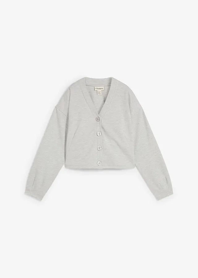 Sweatvest in een viscosemix, Kleur: lichtgrijs gemêleerd mêlee